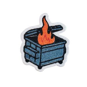 Dumpster Fire Iron-On Patch (2/$12 or 5/$22)